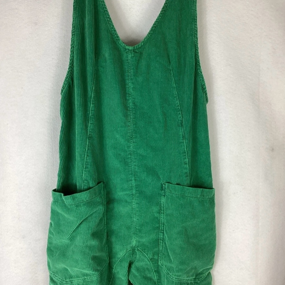 We the Free People Jumpsuit Overalls Corduroy High Roller Pockets Green Sz Small